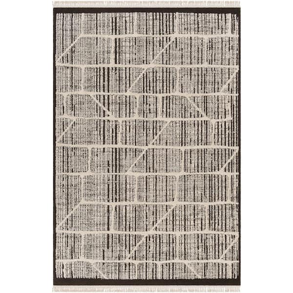 Livabliss Berlin Black/Cream Graphic 5 ft. x 7 ft. Indoor Area Rug