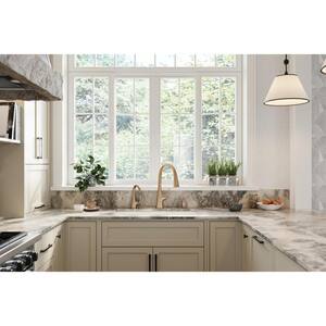 Graze Single Handle Pull-Down Kitchen Sink Faucet with 3-Function Sprayhead in Vibrant Brushed Bronze