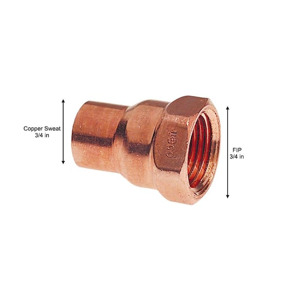 3/4" C x 1/2" Male NPT Threaded Copper Adapters 25 