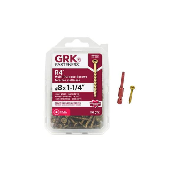#8 x 1-1/4 in. Star Drive Bugle Head R4 Multi-Purpose Screw (110 Per Pack)