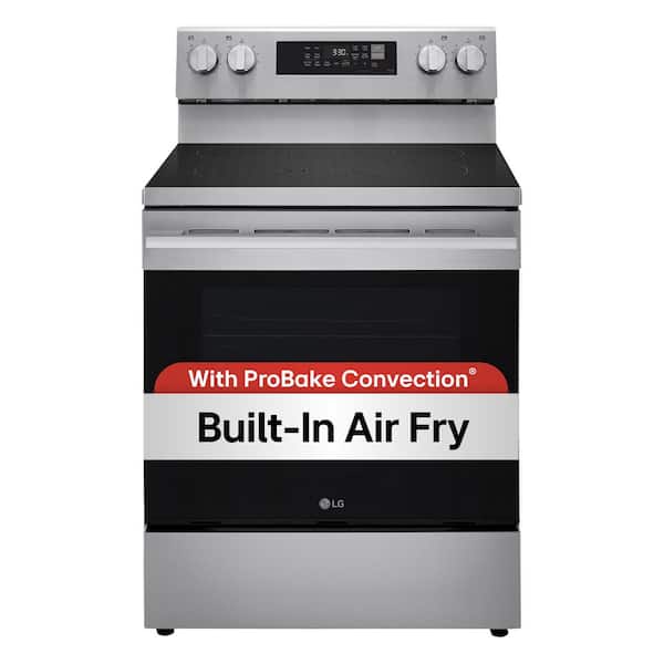 30 in. 6.3 cu. ft. Smart Wi-Fi Enabled Fan Convection Electric Range Oven with AirFry and EasyClean in Stainless Steel
