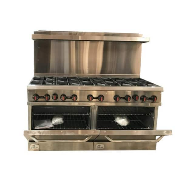 Cooler Depot 60 in. W 10 Burner Freestanding Commercial Double