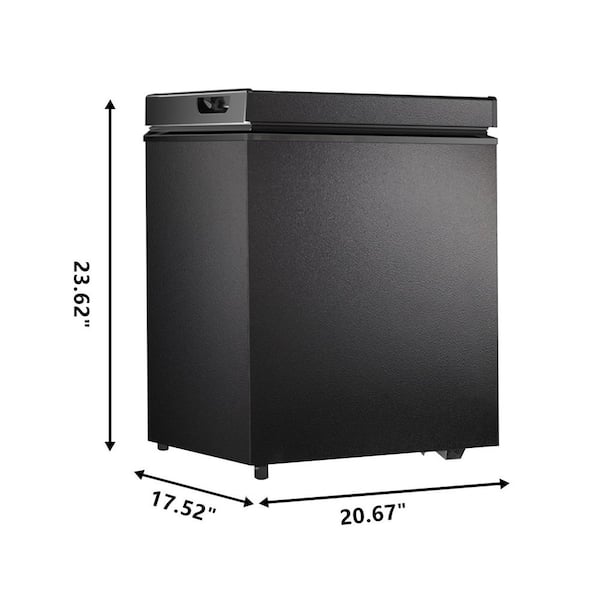 20 in. W 1.8 cu. ft. Manual Defrost Chest Freezer with Adjustable Temperature Controls in Black Garage Ready