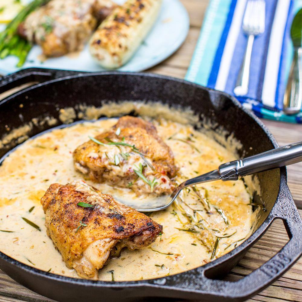 10.25-Inch Black Cast Iron Skillet with Dual Handles