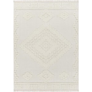 Zaragoza 5 ft. x 7 ft. White Border Indoor Area Rug