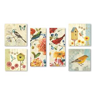 50 in. x 74 in. x 1.5 in. 6-Panel Art Set Wild Birds Wall Collection