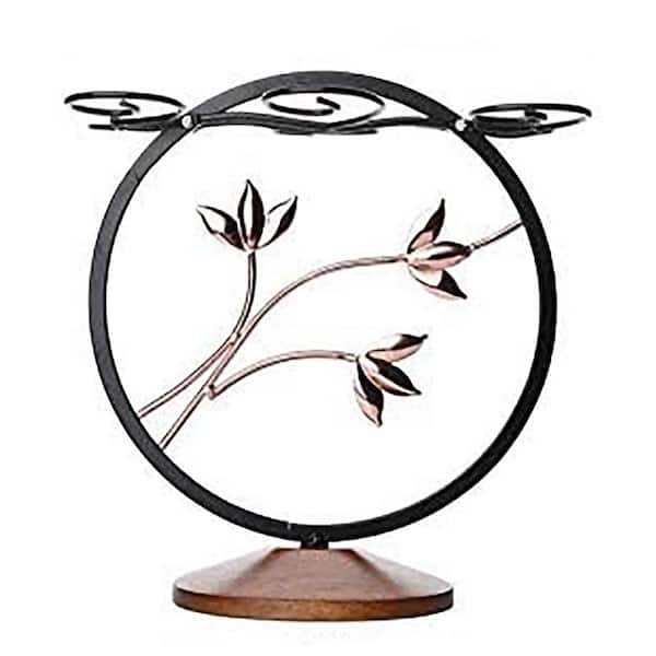 Black Tabletop Wine Glass Rack Stand Alone Metal Drying Holder Large Capacity European Style Kitchen Bar Decor