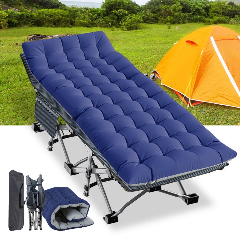 BOZTIY Oversized XXL Folding Bed Cot with 3 in. 2Sided Mattress, 32 in