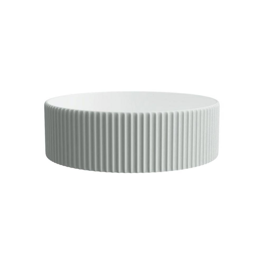 Glossy White Ceramic Round Vessel Bathroom Sink