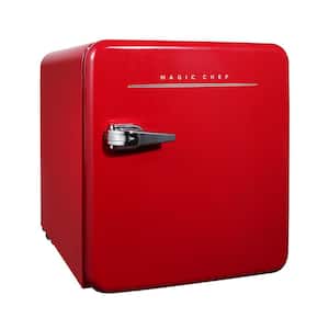17.5 in. 1.6 cu. ft. Retro Mini Refrigerator in Red, Without Freezer