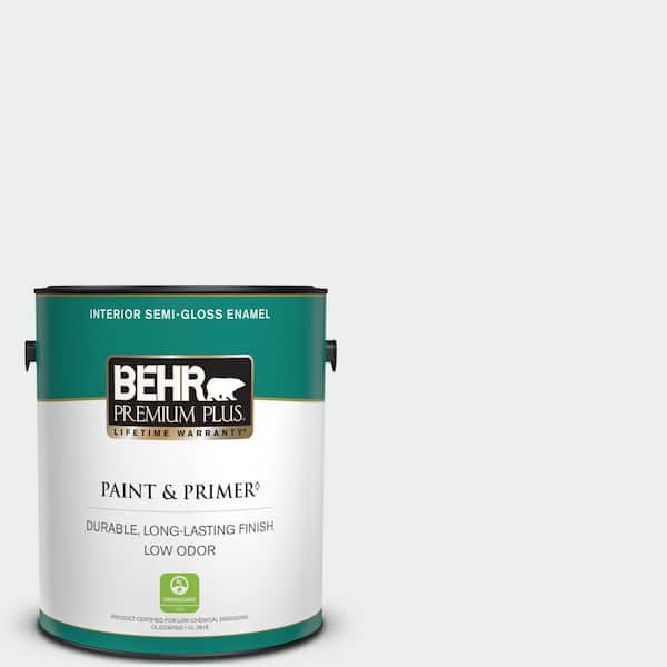 BEHR PREMIUM PLUS 1 gal. #PWN-16 Day Spa Semi-Gloss Enamel Low Odor Interior Paint & Primer