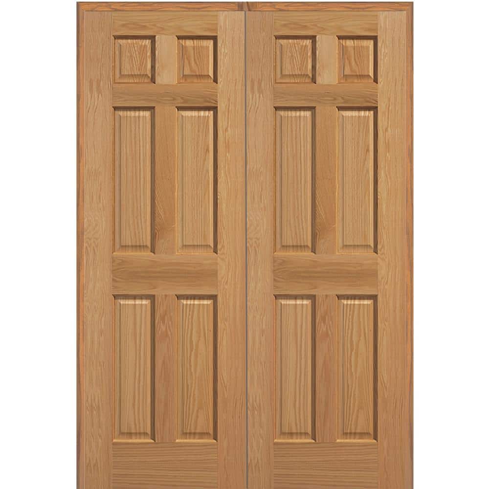 Unfinished Red Oak Mmi Door Interior Double Doors Z022662ba 64 1000 