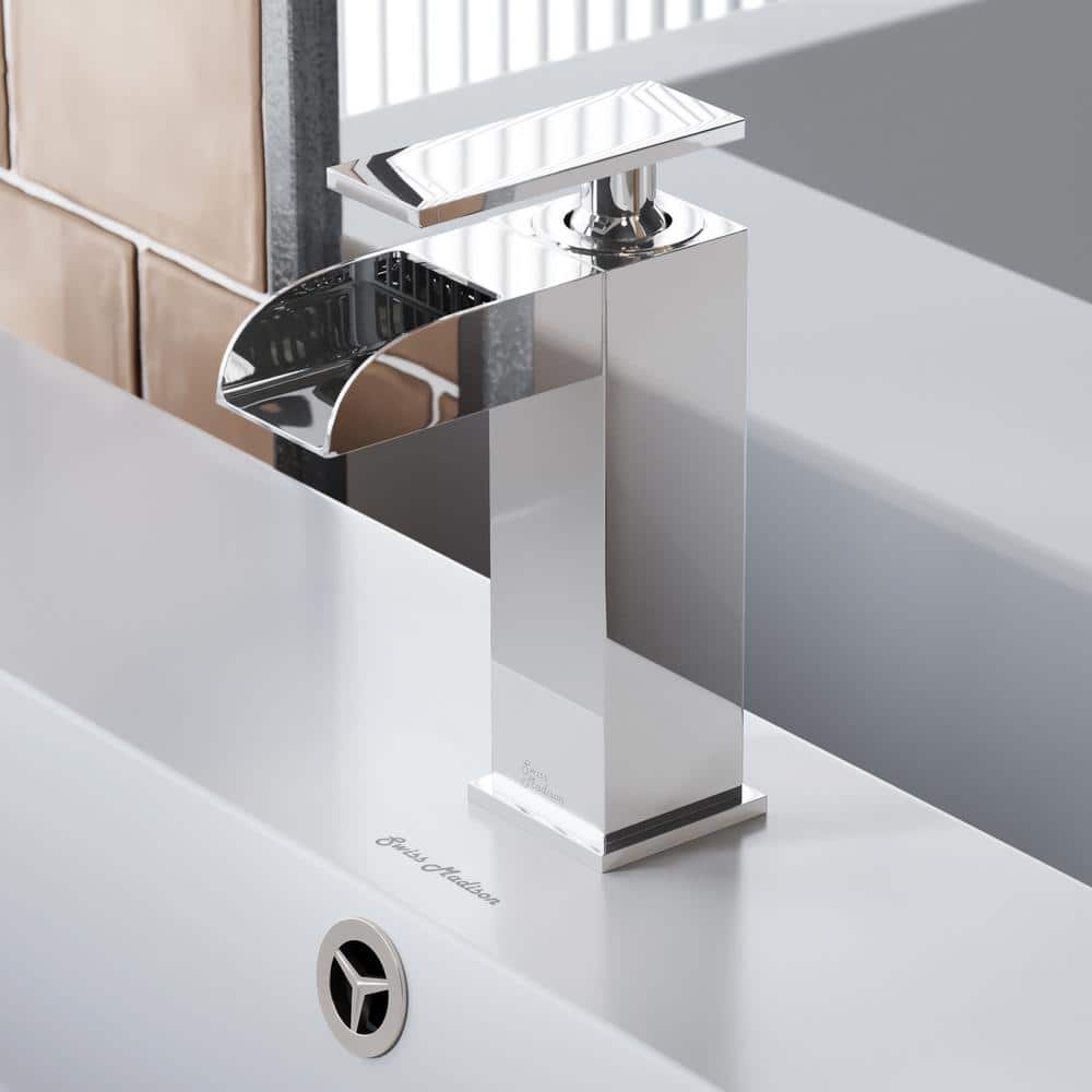Concorde Single-Handle Single-Hole Waterfall Bathroom Faucet in Polished Chrome price history on PriceWatchPro