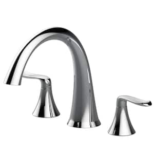 PICCOLO 2-Handle Deck Mount Roman Tub Faucet in Polished Chrome