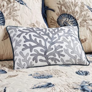 Nantucket 6-Piece Blue Coastal Reversible Printed Microfiber Daybed Bedding Set