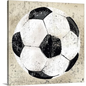 24 in. x 24 in. "Vintage Soccer Ball" by Peter Horjus Canvas Wall Art