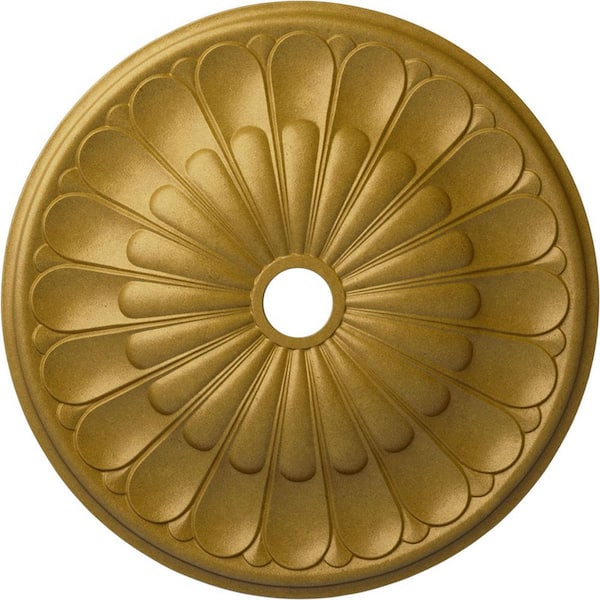 Ekena Millwork 1-7/8 in. x 31-5/8 in. x 31-5/8 in. Polyurethane Gorleen Ceiling , Pharaohs Gold