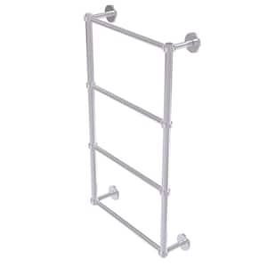 Prestige Skyline Collection 4-Tier 24 in. Ladder Towel Bar with Groovy Detail in Satin Chrome