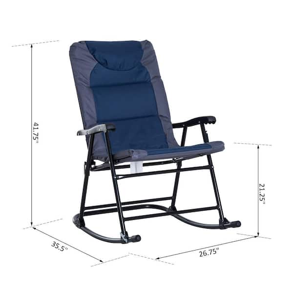 Outsunny Metal Outdoor Rocking Chair 2, Outdoor Rocker Chair Portable