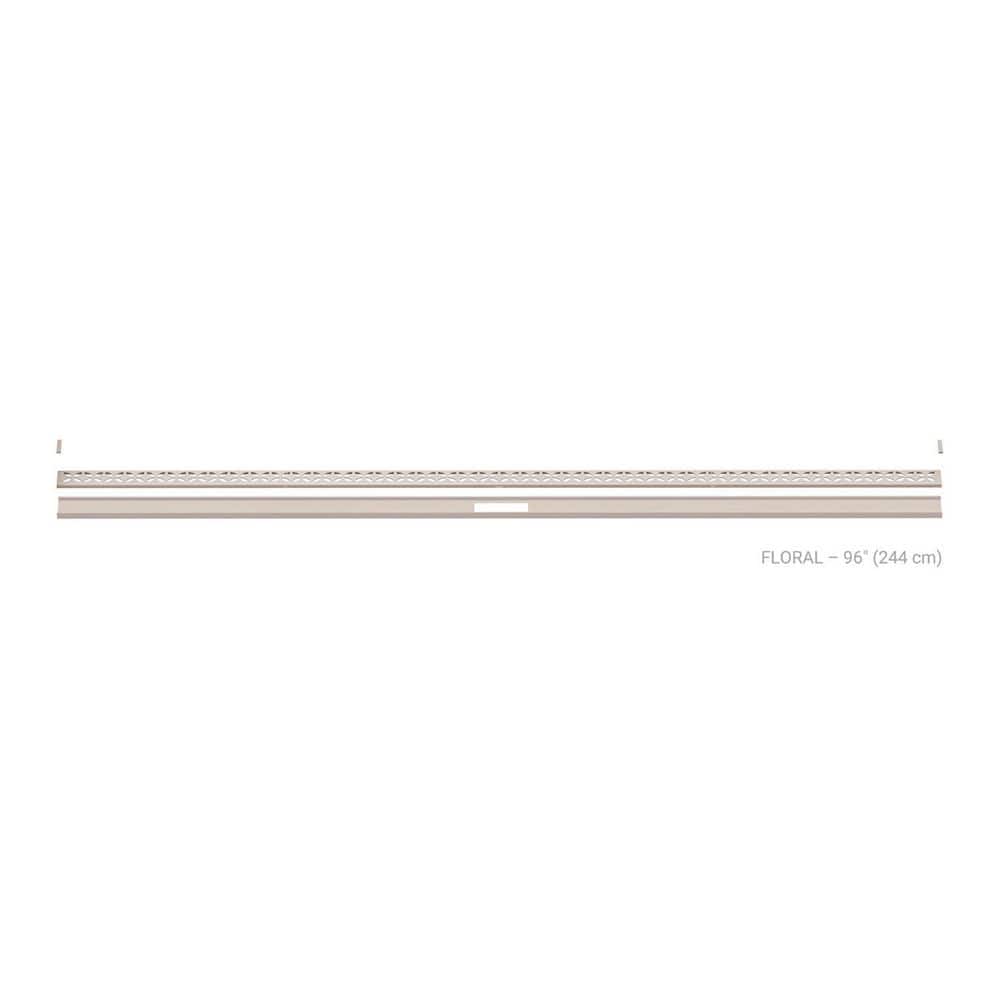 Kerdi-Line-Vario Ivory 96 in. Floral Grate and Channel Floor Installation Kit for Accessory price history on PriceWatchPro