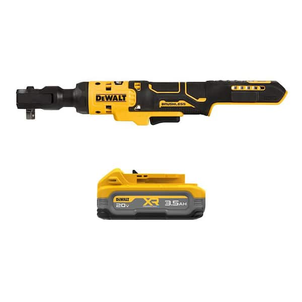 ATOMIC 20V MAX Lithium-Ion 3/8 in. Cordless Ratchet with 20V MAX XR POWERSTACK Lithium-Ion 3.5 Ah Battery Pack