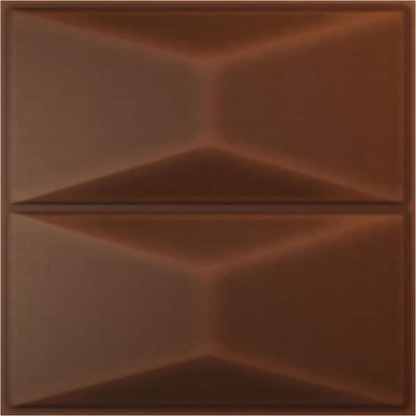 Ekena Millwork 11 7/8 in. x 11 7/8 in. Aberdeen EnduraWall Decorative 3D Wall Panel, Aged Metallic Rust (12-Pack for 11.76 Sq. Ft.)