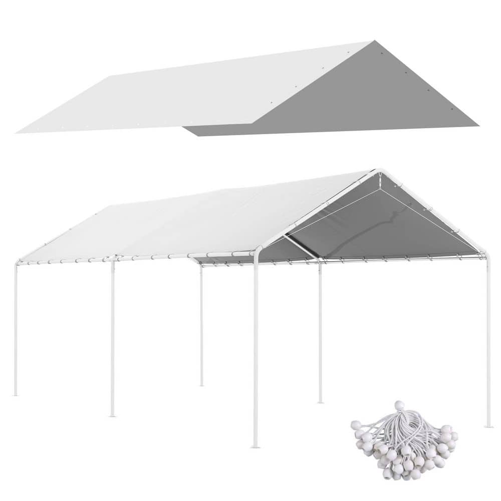 Cover Only 10 ft x 20 ft Carport Replacement Top Canopy Cover, UV Resistant and Water Resistant Car Port Portabl, White. price history on PriceWatchPro