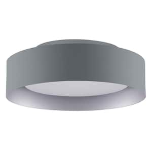 Lynch 15.75 in. Gray and White Flush Mount
