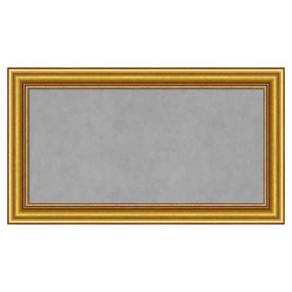 Amanti Art Townhouse Gold 28 in. x 16 in Magnetic Board, Memo Board