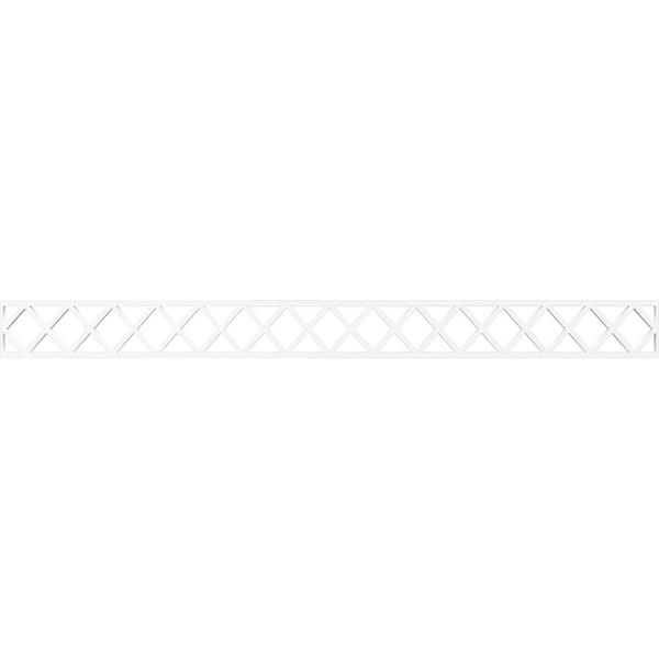 Ekena Millwork Wolford Fretwork 0.375 in. D x 46.375 in. W x 4 in. L PVC Panel Molding