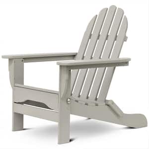 Icon Light Gray Recycled Plastic Folding Adirondack Chair (2-Pack)