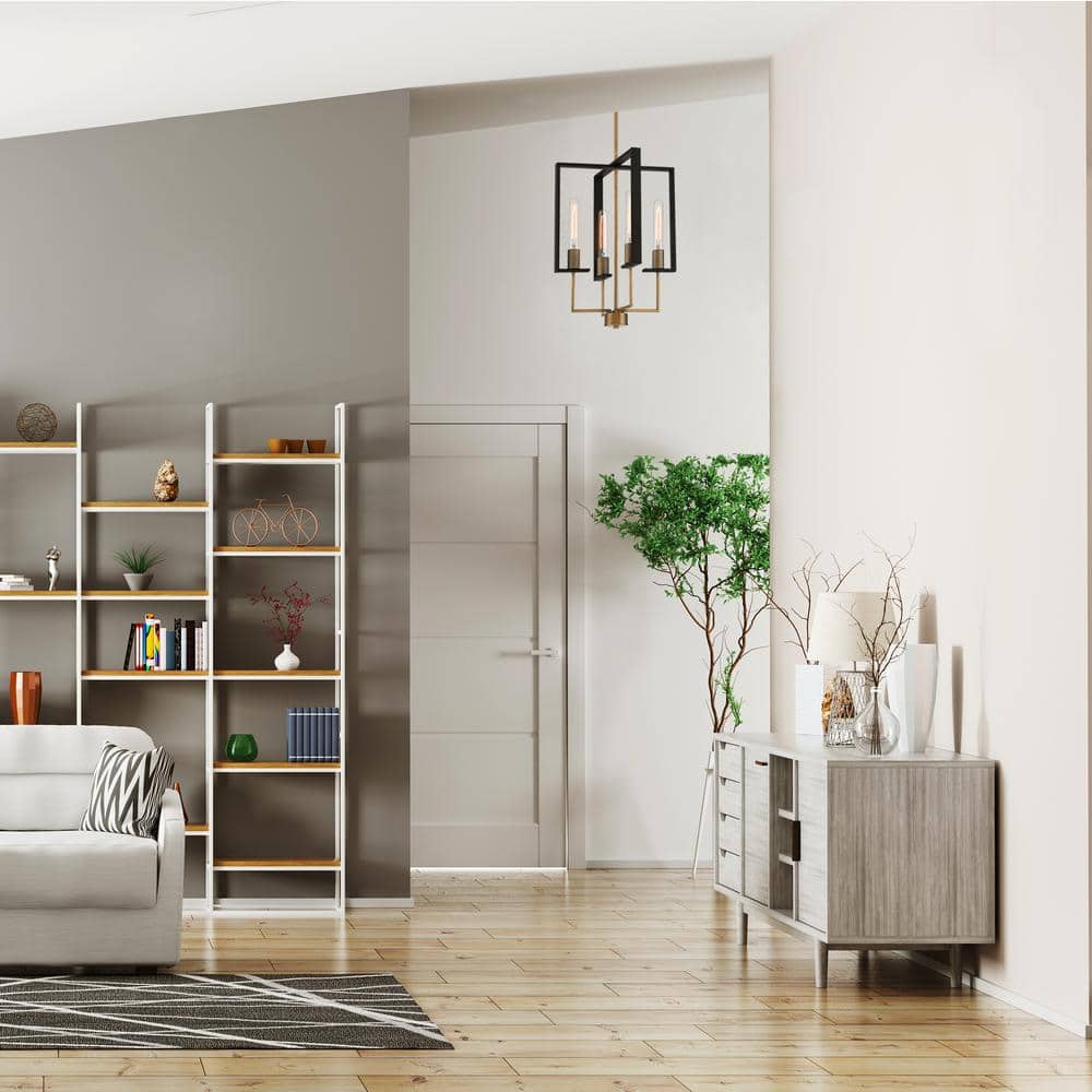 Chicago PM 20.5" Angular Brass & Black Indoor/Outdoor Pendant Light