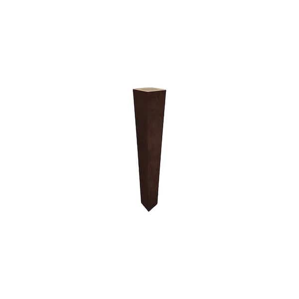 Home Decorators Collection Newport Grayson 4 in. W x 4 in. D x 34 in. H in Manganite Solid Wood Kitchen Cabinet Column Spindle Leg