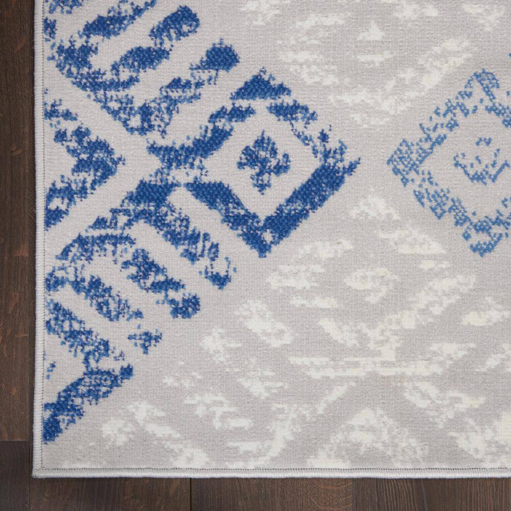 Tribal Geometric 5'x7' Gray Synthetic Reversible Area Rug