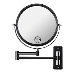 16.8 in. W x 12 in. H Round Framed Two-Sided Wall Mount Magnifying Bathroom Vanity Mirror