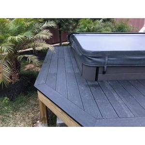 UltraShield Naturale Columbus 1 in. x 6 in. x 4 ft. Hawaiian Charcoal Hybrid Composite Decking Board (4-Pack)