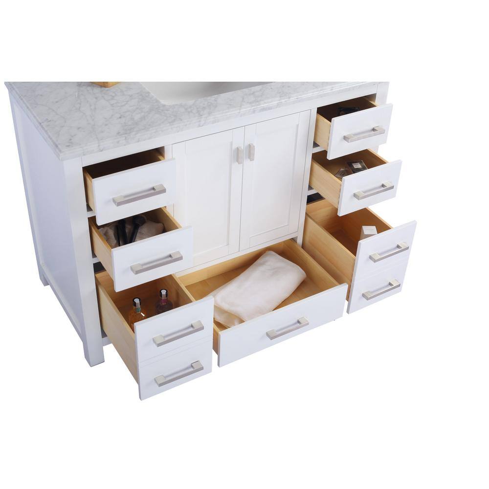 Wilson 48" White Oak Freestanding Bathroom Vanity Cabinet