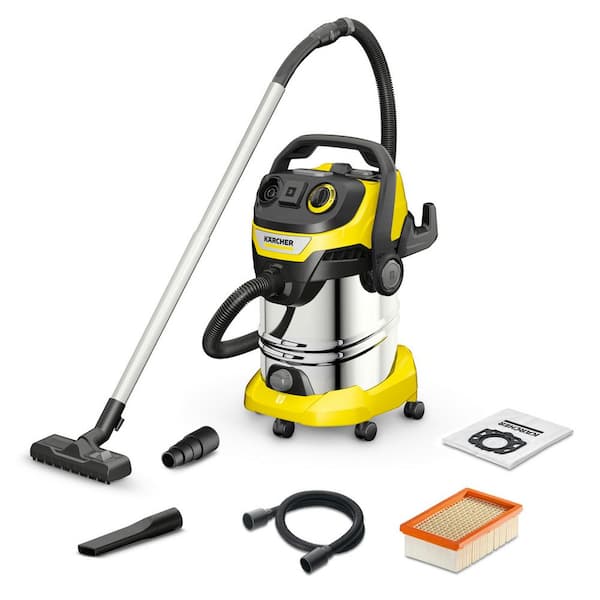 Karcher WD 6 P S Multi-Purpose 8 Gal. Wet-Dry Vacuum Cleaner with Attachments, Blower Feature and Space-Saving Design 1800-Watt