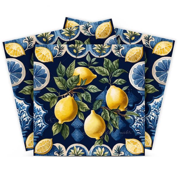 MI ALMA Green, Blue and Yellow L22 6 in. x 6 in. Vinyl Peel and Stick Tile (24-Tiles, 6 Sq. Ft./Pack)