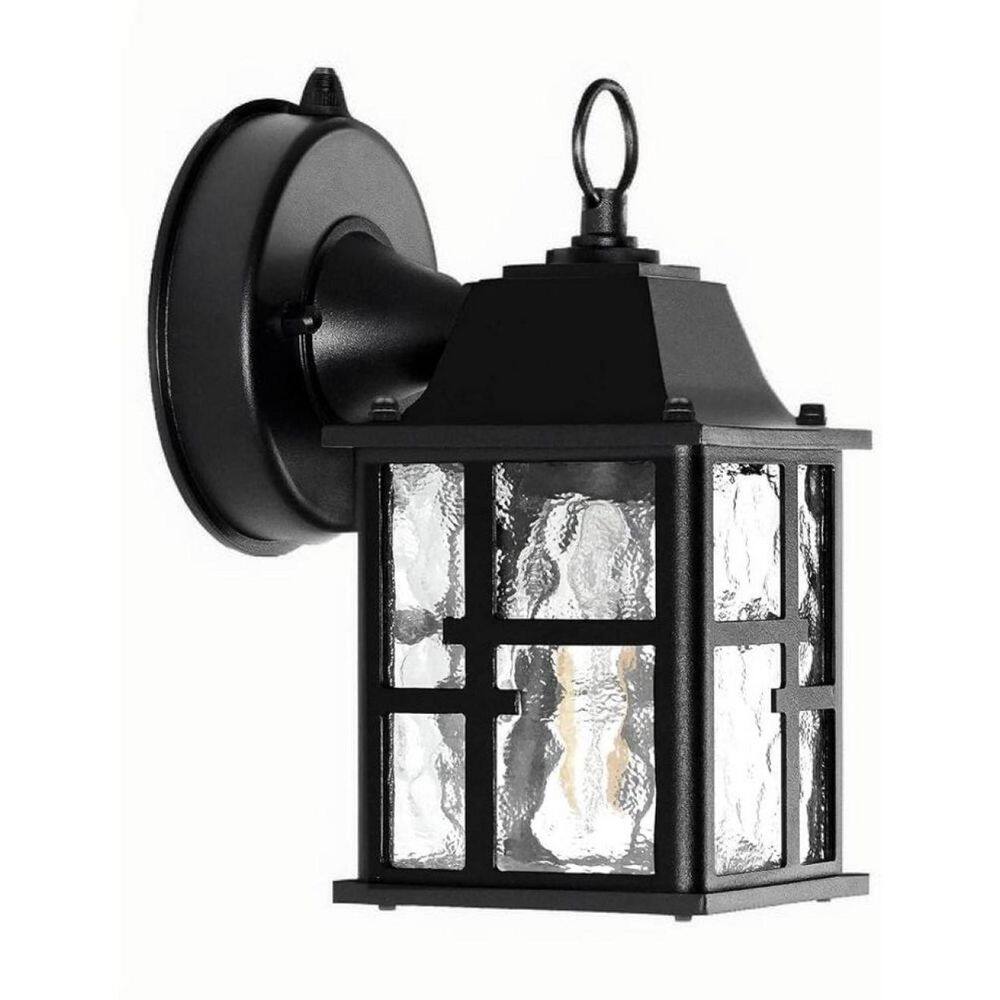 Dusk to Dawn Outdoor Wall Lights, Exterior Waterproof Lantern with Water Ripple Glass Shade(2 Pack) Black Garden Stake price history on PriceWatchPro