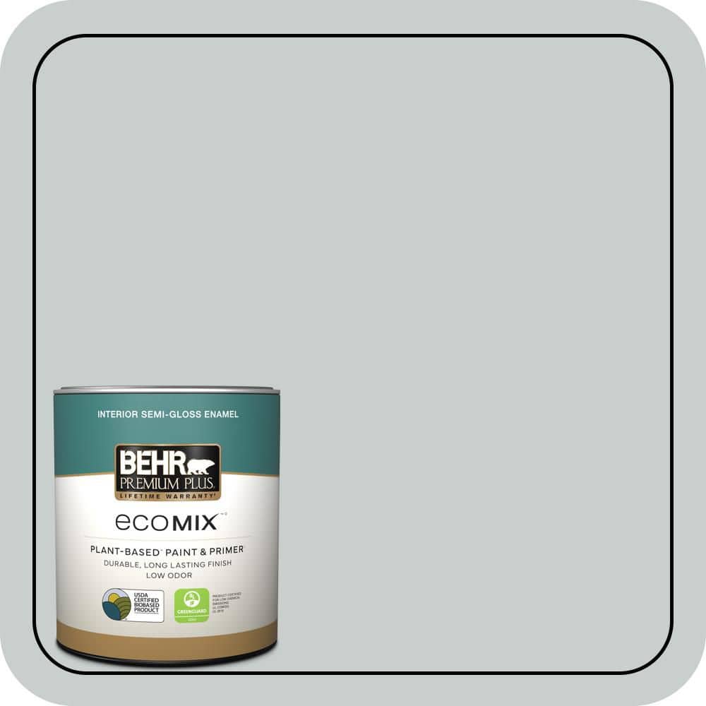 1 qt. #720E-2 Light French Gray Semi-Gloss Enamel EcoMix Plant-Based Interior Paint & Primer price history on PriceWatchPro
