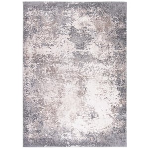 Aston Gray/Ivory 4 ft. x 6 ft. Distressed Area Rug