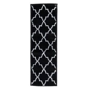 Trellisville Collection Black 9 in. x 28 in. Polypropylene Stair Tread Cover (Set of 13)