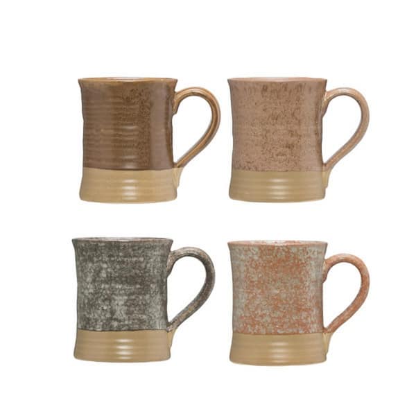 Storied Home 16 oz. Multicolor Stoneware Mug (Set of 4)