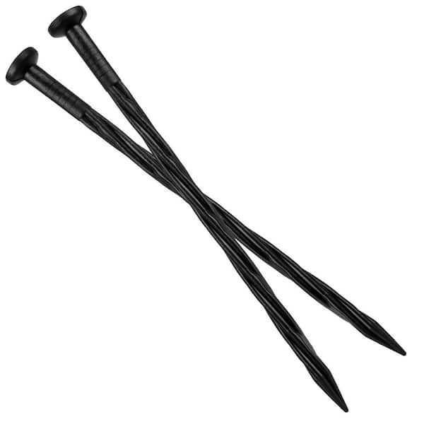 8 in. Spiral Design PP Plastic Edging Anchoring Spikes for Garden, Paver, Turf, 70-Pieces