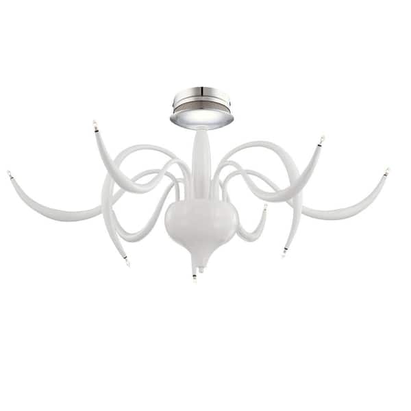 Eurofase Vertigo Collection 9-Light White Flushmount