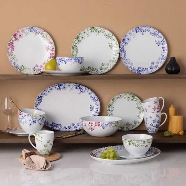 Noritake Bloomington Road (White and Green) Porcelain 12-Piece