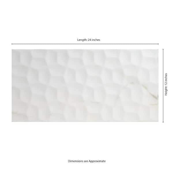 MSI Adella Viso White 11.75 in. x 23.5 in. Matte Ceramic Stone