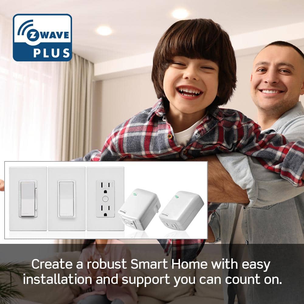 Matte White Smart 4-Speed Fan Controller with Z-Wave