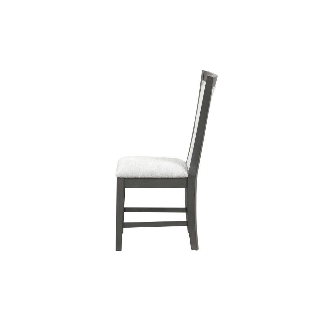 Gray Acacia and Rubberwood Rectangular Dining Table with 4 Chairs